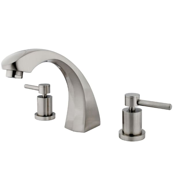 Roman Tub Faucet, Brushed Nickel, Deck Mount