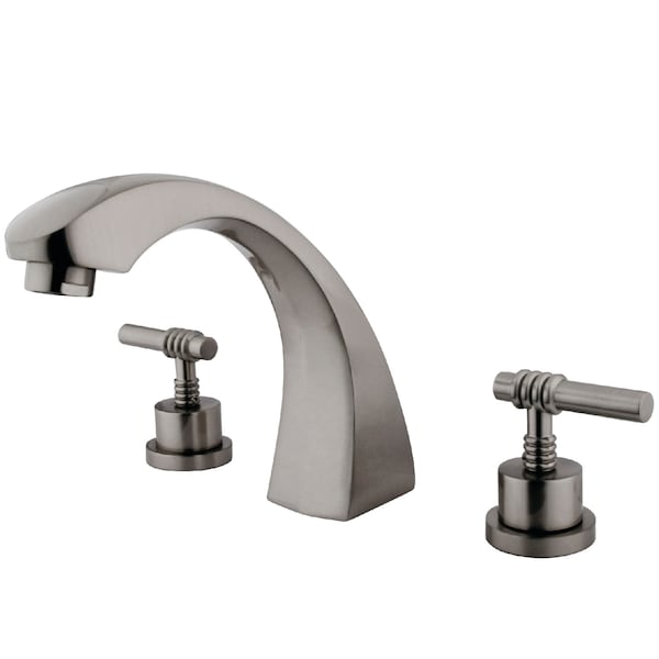Roman Tub Faucet, Brushed Nickel, Deck Mount