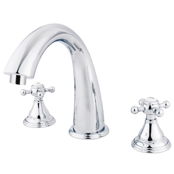 Roman Tub Faucet, Polished Chrome, Deck Mount