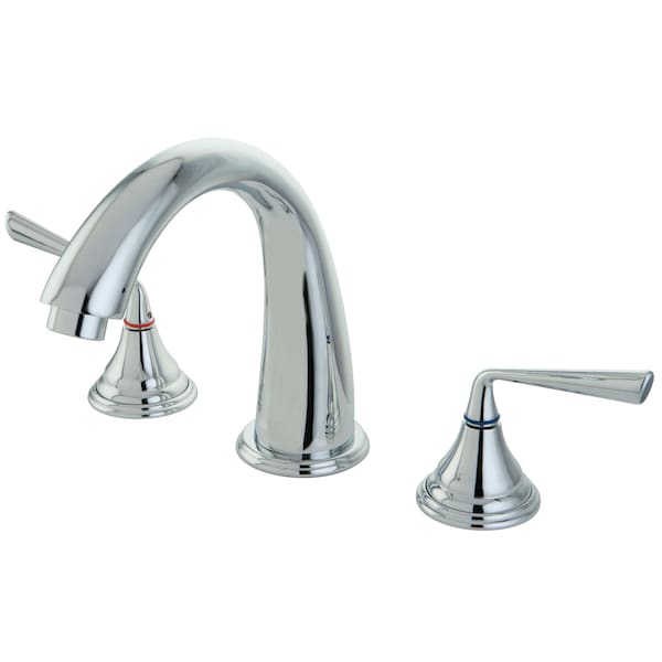 Roman Tub Faucet, Polished Chrome, Deck Mount