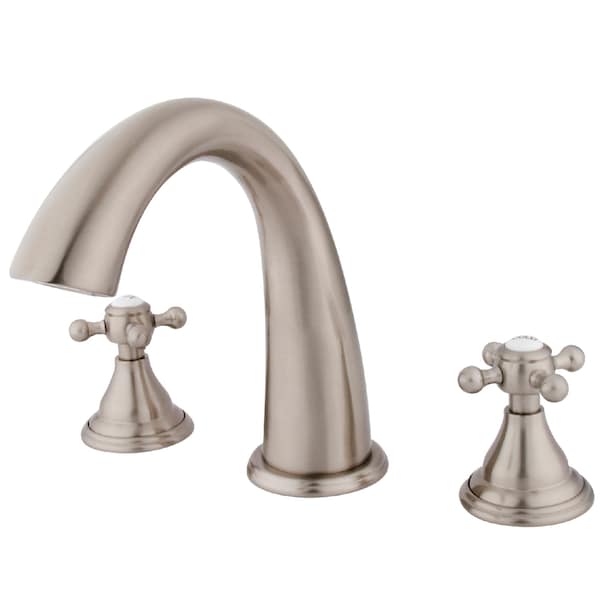 Roman Tub Faucet, Brushed Nickel, Deck Mount