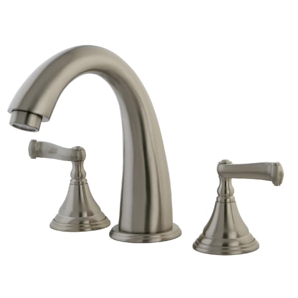 Roman Tub Faucet, Brushed Nickel, Deck Mount