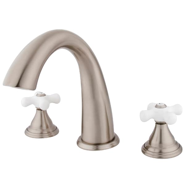 Roman Tub Faucet, Brushed Nickel, Deck Mount