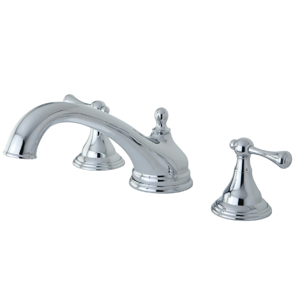 Roman Tub Faucet, Polished Chrome, Deck Mount