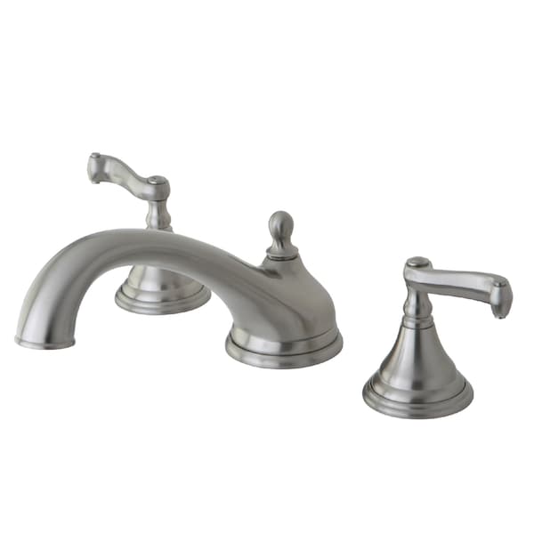 Roman Tub Faucet, Brushed Nickel, Deck Mount