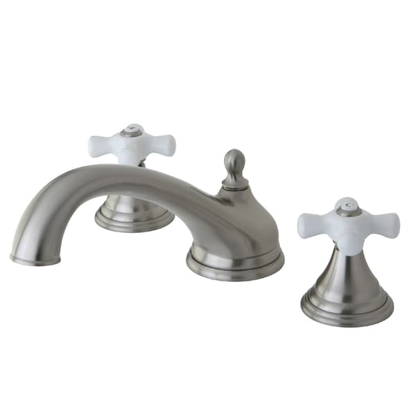 Roman Tub Faucet, Brushed Nickel, Deck Mount
