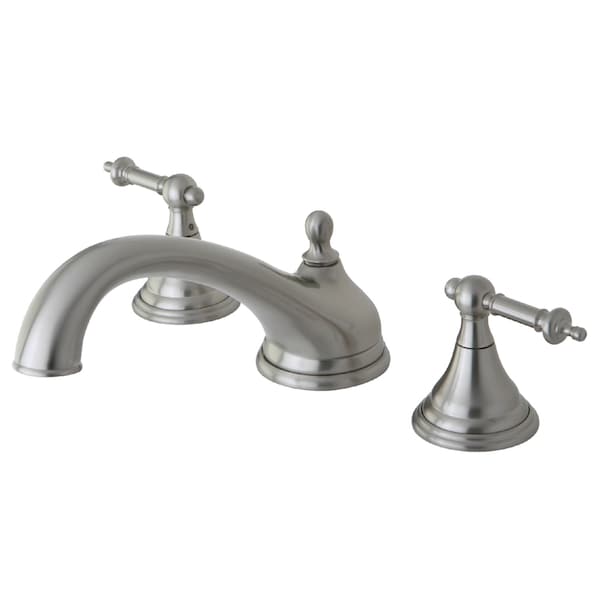Roman Tub Faucet, Brushed Nickel, Deck Mount