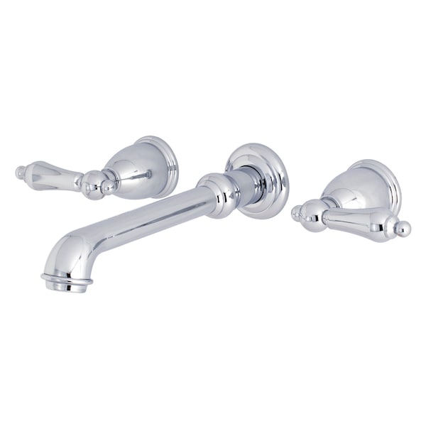 Roman Tub Faucet, Polished Chrome, Wall Mount
