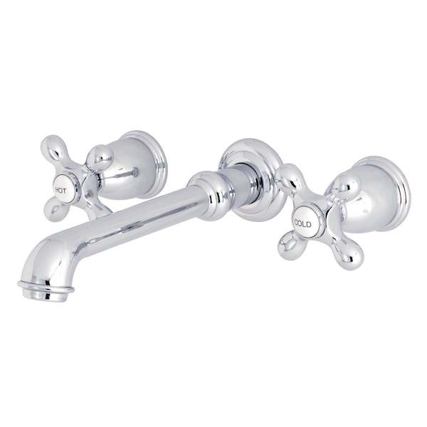 Roman Tub Faucet, Polished Chrome, Wall Mount