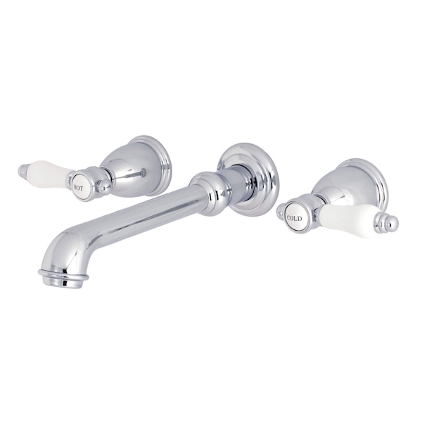 Roman Tub Faucet, Polished Chrome, Wall Mount