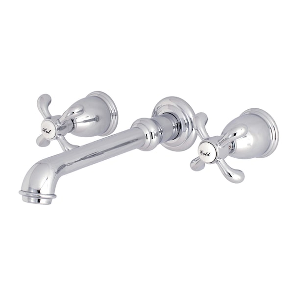 Roman Tub Faucet, Polished Chrome, Wall Mount