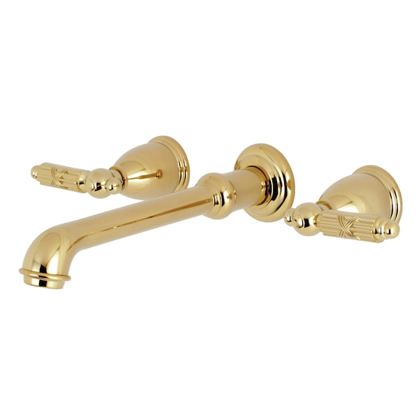 Roman Tub Faucet, Polished Brass, Wall Mount