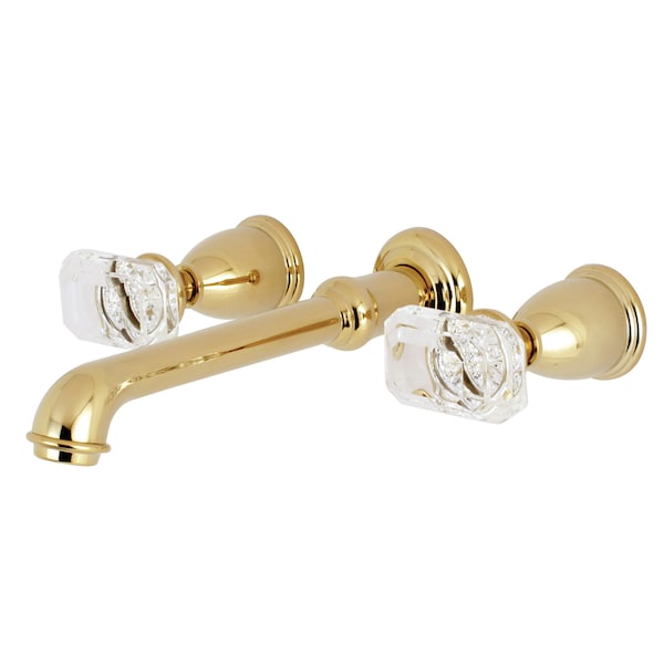 Roman Tub Faucet, Polished Brass, Wall Mount