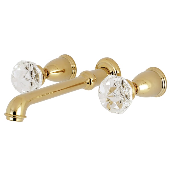 Roman Tub Faucet, Polished Brass, Wall Mount