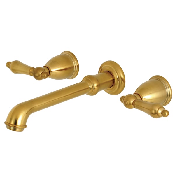 Roman Tub Faucet, Brushed Brass, Wall Mount