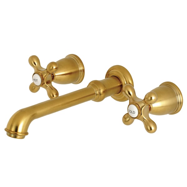 Roman Tub Faucet, Brushed Brass, Wall Mount