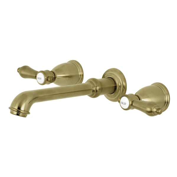 Roman Tub Faucet, Brushed Brass, Wall Mount