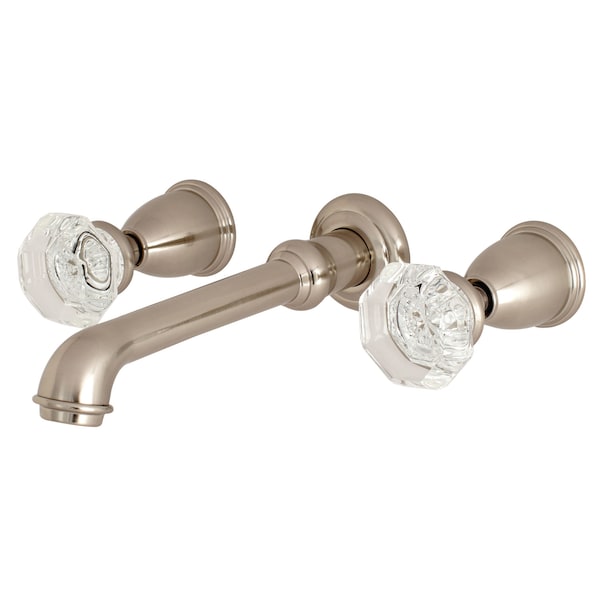 Roman Tub Faucet, Standard, 8", 3, Wall Mount, Brushed Nickel
