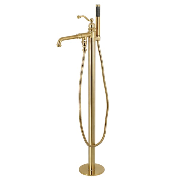 Freestanding Tub Faucet, Brushed Brass, Freestanding