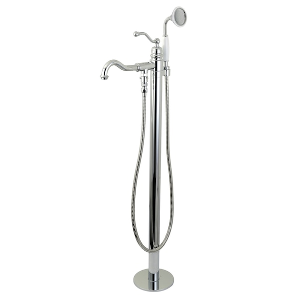 Freestanding Tub Faucet, Polished Chrome, Freestanding