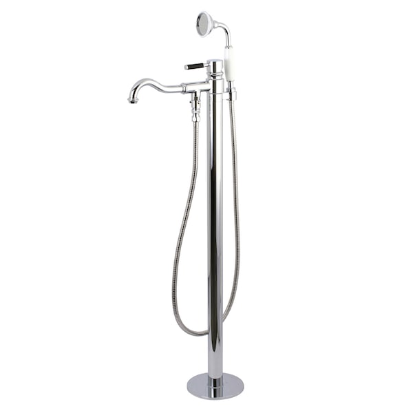 Freestanding Tub Faucet, Polished Chrome, Freestanding