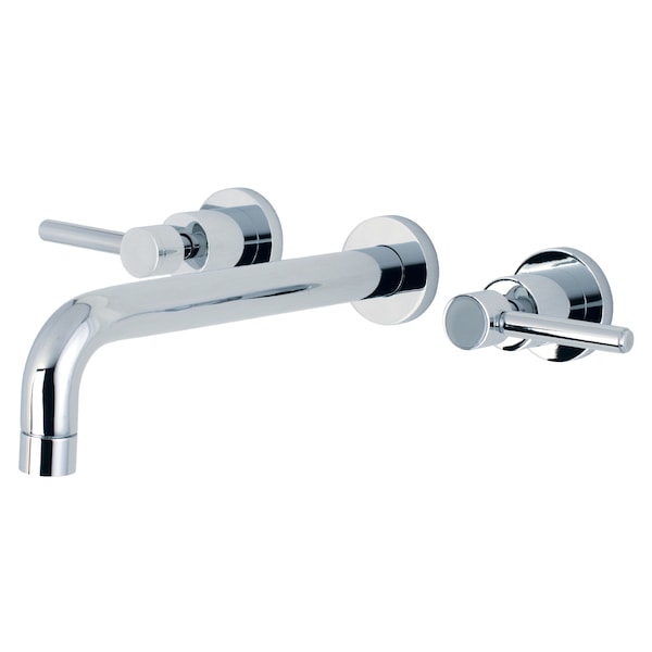 Roman Tub Faucet, Polished Chrome, Wall Mount