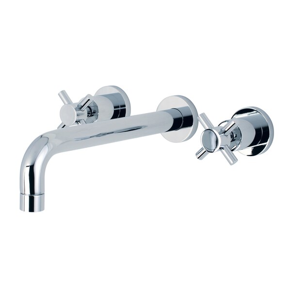 Roman Tub Faucet, Polished Chrome, Wall Mount