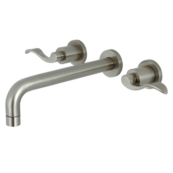 Roman Tub Faucet, Brushed Nickel, Wall Mount