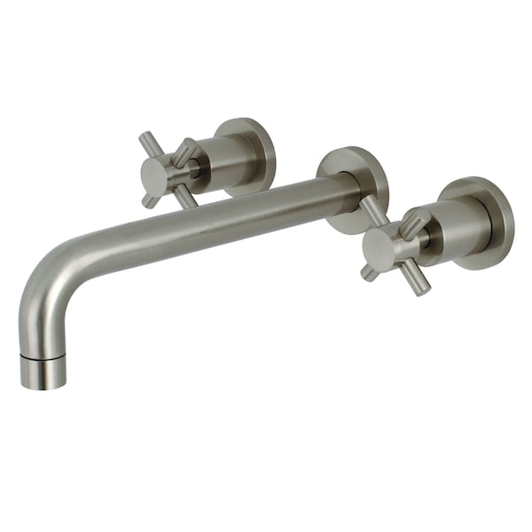 Roman Tub Faucet, Brushed Nickel, Wall Mount