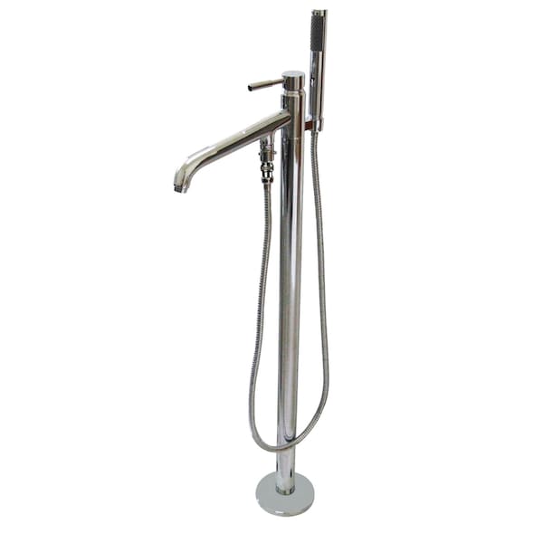 Freestanding Tub Faucet, Polished Chrome, Freestanding