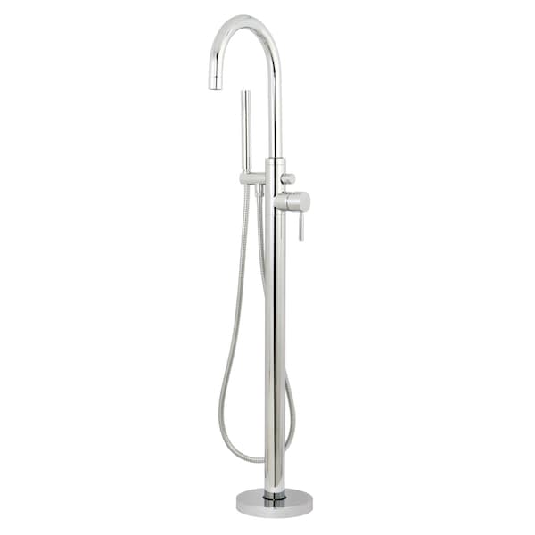 Freestanding Tub Faucet, Polished Chrome, Freestanding