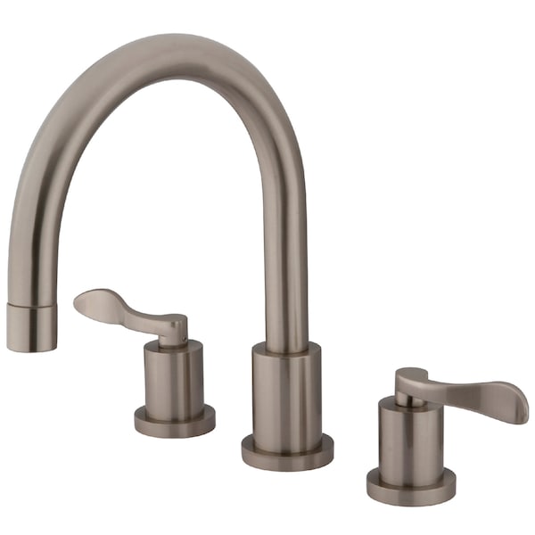 Roman Tub Faucet, Brushed Nickel, Deck Mount