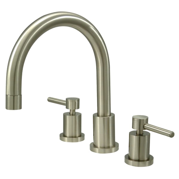 Roman Tub Faucet, Brushed Nickel, Deck Mount