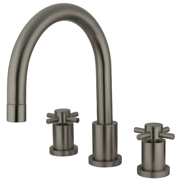 Roman Tub Faucet, Brushed Nickel, Deck Mount