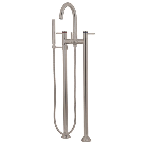 Freestanding Tub Faucet, Brushed Nickel, Freestanding