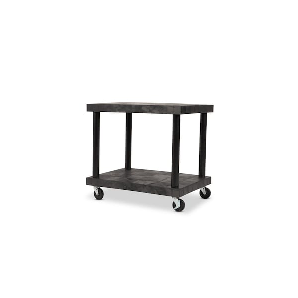 Modular-Kart, Recycled HDPE, 600 lb Load Capacity, 2 Shelves, 36 in L, 24 in W, 32 in H