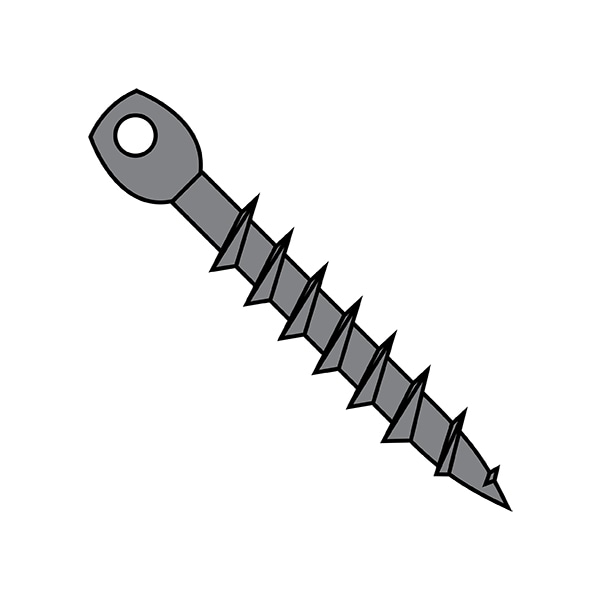 Lag Screw, 1/4 in, 5 in, Steel, Plain Hex 500 PK