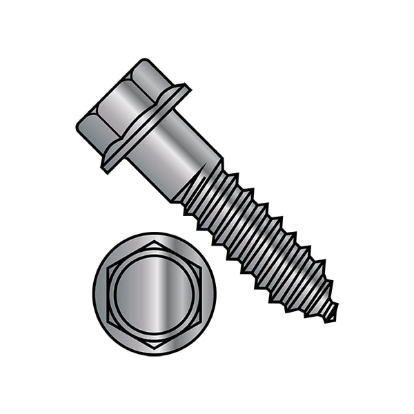 Lag Screw, 5/16 in, 1 in, Steel, Galvanized Hex Hex Drive, 700 PK