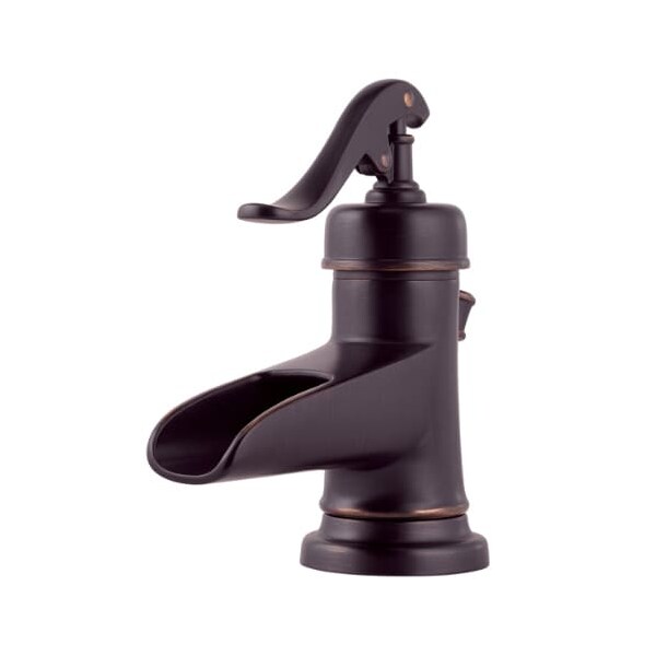 Single Handle Ashf Single Control 4" Centerset Bath Fc, 4" Mount, Tuscan Bronze 1/3 Hole