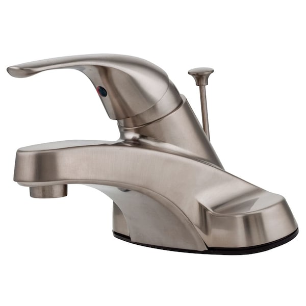 Single Handle Series Single Control Lavatory Brushed N, Brushed Nickel 3 Hole