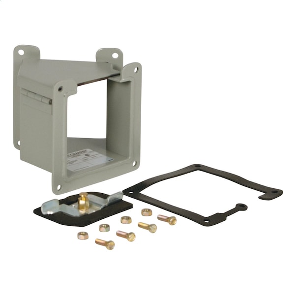 N1 LAY-IN 45 DEG TOP 4X4 CRBN STL, GRY, 1 Rating, Carbon Steel, Polyester Powder