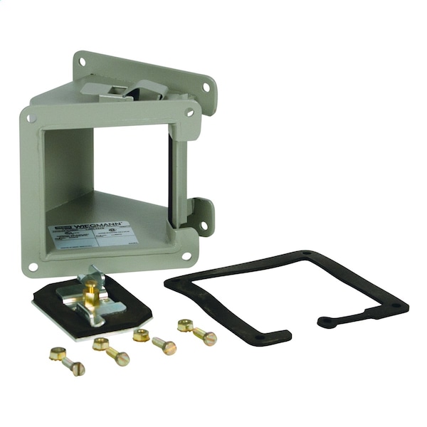 N1 LAY-IN 45 DEG INSIDE 2.5X2.5 CS, GRY, 1 Rating, Carbon Steel, Polyester Powder