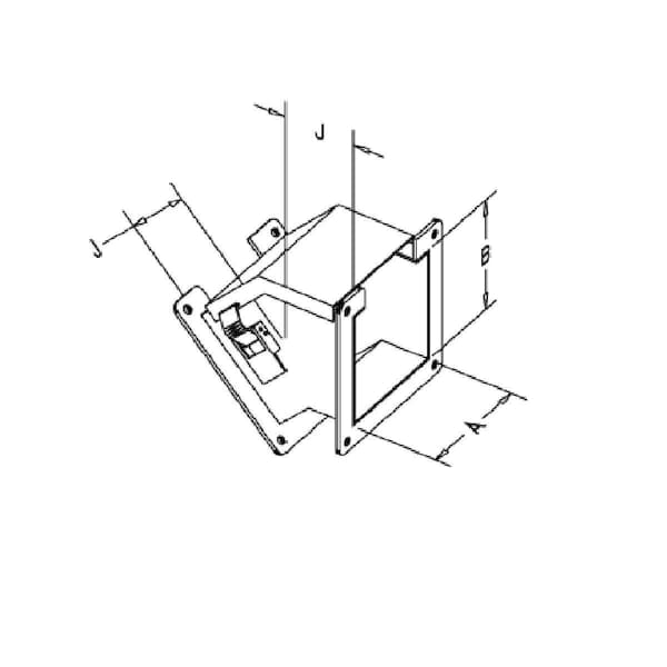 N1 LAY-IN 45 DEG OUTSIDE 2.5X2.5 CS, GRY, 1 Rating, Carbon Steel, Polyester Powder