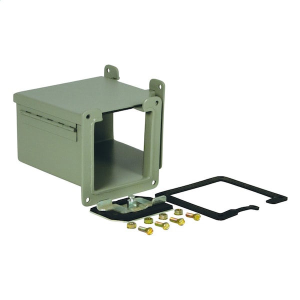 N1 LAY-IN 90 DEG TOP 4X4 CRBN STL, GRY, 1 Rating, Carbon Steel, Polyester Powder