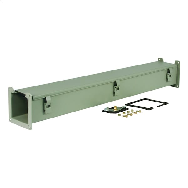 N1 LAY-IN WIREWAY 4X4X36 CRBN STL, GRY