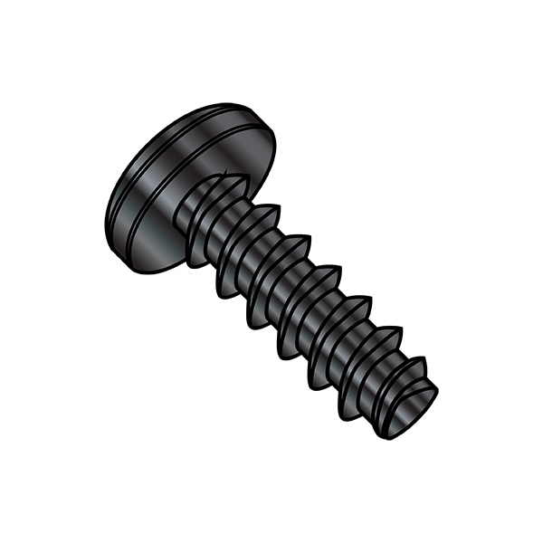 Thread Forming Screw, 1/4"-10 x 3/4 in, Wax Steel Pan Head Phillips Drive, 3000 PK