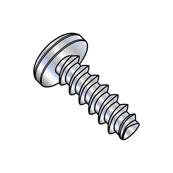 Thread Forming Screw, 1/4"-10 x 1/2 in, Wax Steel Pan Head Phillips Drive, 4000 PK