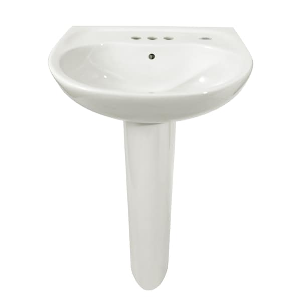 4" Mount, Supreme, 4 Center Lav, Ped W Cefiontect G, Colonial White