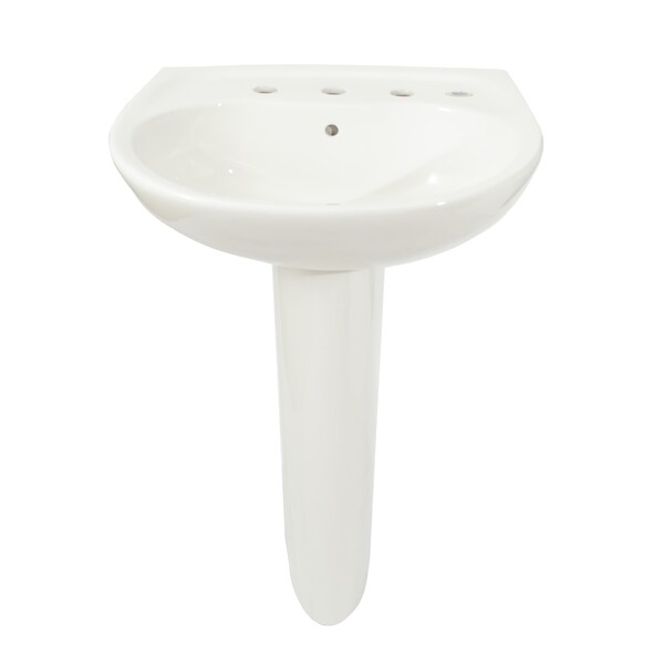 8" Mount, Supreme, 8 Center Lav, Ped W Cefiontect G, Colonial White