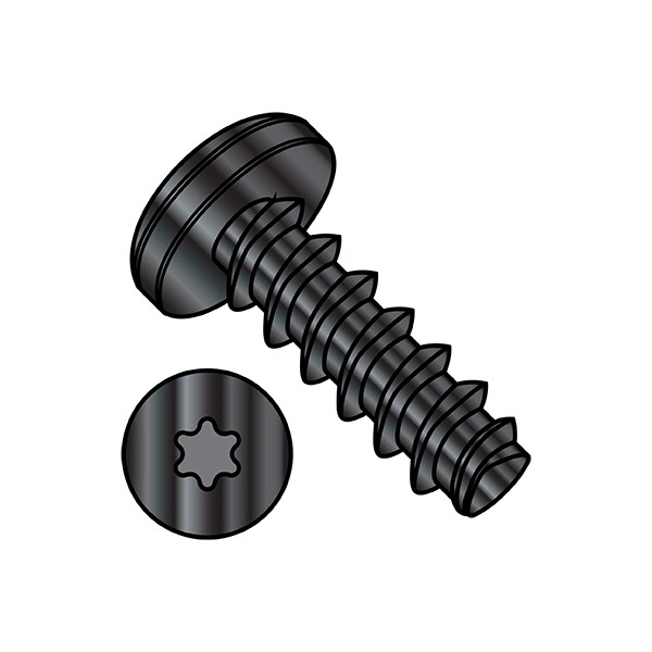 Thread Forming Screw, #8-16 x 3/8 in, Passivated 18-8 Stainless Steel Pan Head Torx Drive, 5000 PK